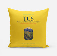 Thumbnail for Tucson International Airport (TUS) design on yellow pillow