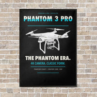 Thumbnail for DJI Phantom 3 Professional vertical canvas print - framed - black background
