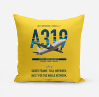 Thumbnail for Airbus A319ceo design on yellow pillow