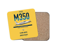 Thumbnail for Piper M350 design on yellow 1 piece coaster