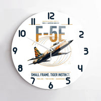 Thumbnail for F-5E Tiger II design on white no frame wall clock