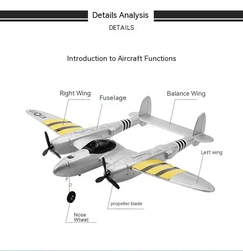 FX816 Remote Control Airplane P38 Model - view 4