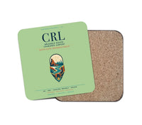 Thumbnail for Brussels South Charleroi Airport (CRL) design on light green 1 piece coaster