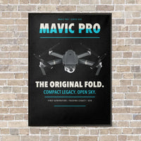 Thumbnail for DJI Mavic Pro vertical canvas print - framed - black background