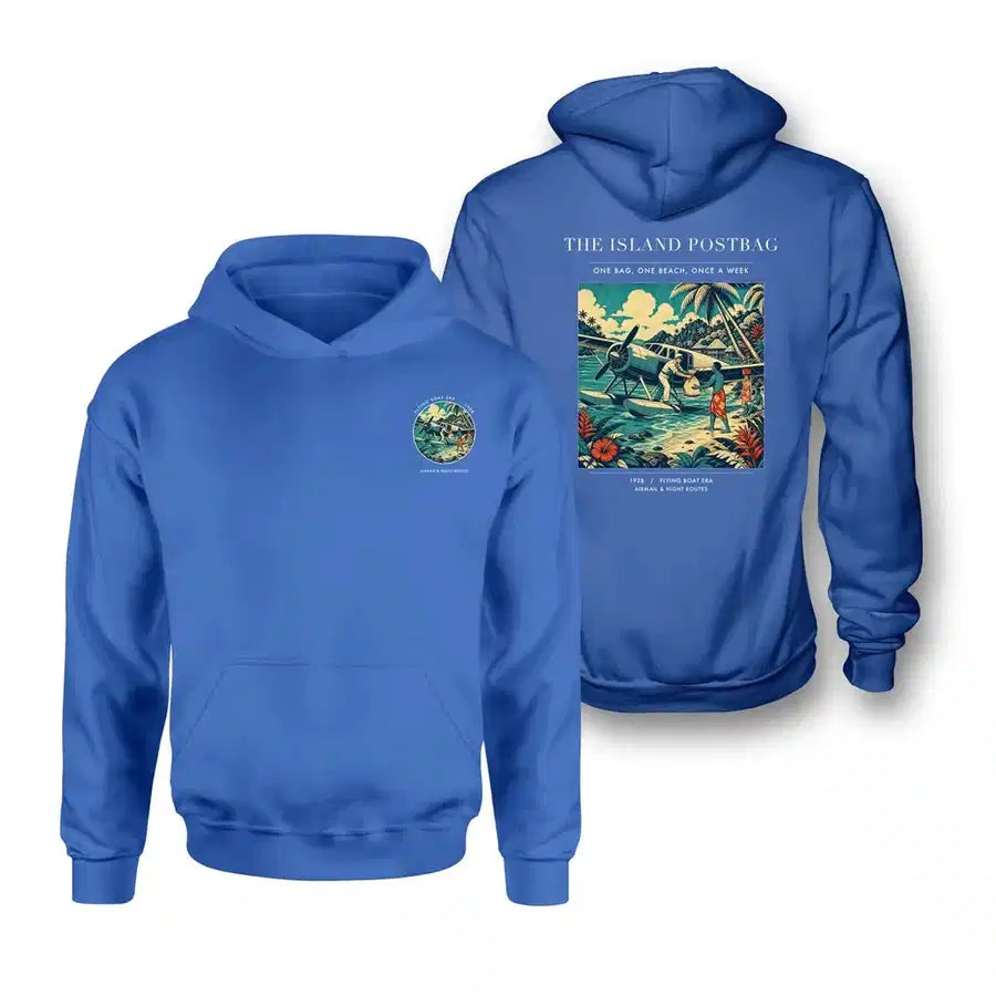 VINTAGE G4154 - The Island Postbag - Double-Side Hoodie design on blue double side