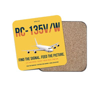 Thumbnail for RC-135V W Rivet Joint design on yellow 1 piece coaster