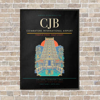 Thumbnail for Coimbatore International Airport CJB - Canvas Framed - Black