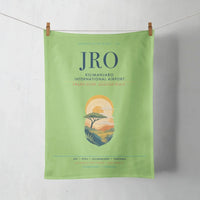 Thumbnail for Kilimanjaro International Airport (JRO) design on light green towel