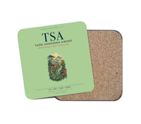 Thumbnail for Taipei Songshan Airport (TSA) design on light green 1 piece coaster