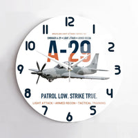 Thumbnail for A-29 Super Tucano Light Attack design on white no frame wall clock