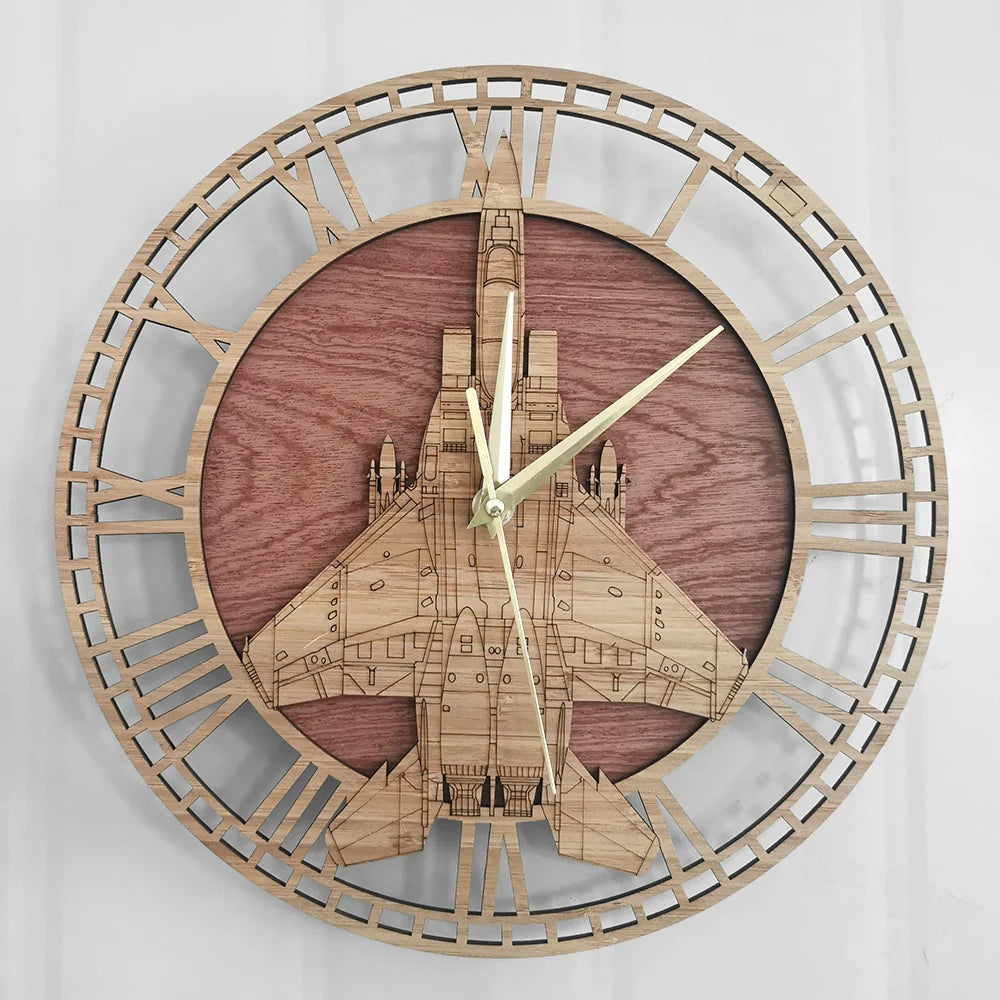 Customisable Super Cool Fighter Jet Wall Clock - view 3