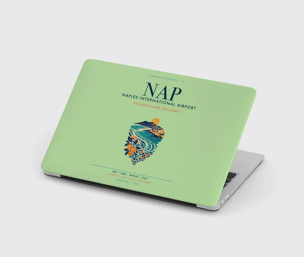 Naples International Airport (NAP) design on light green MacBook case