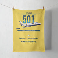 Thumbnail for Cessna 501 Citation I SP design on yellow towel