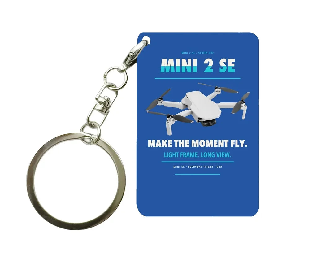 DJI Mini 2 SE Key Chain design on blue key chain