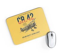 Thumbnail for Fiat CR.42 Falco design on yellow rectangle mouse pad
