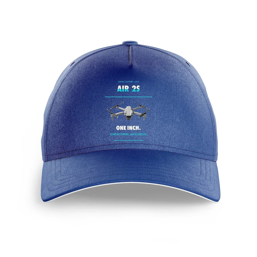 DJI Air 2S design on blue printed hat