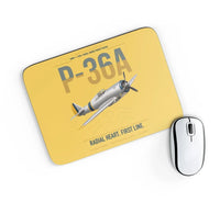 Thumbnail for P-36A Hawk design on yellow rectangle mouse pad