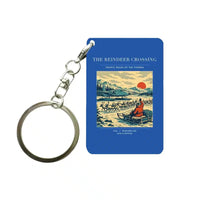 Thumbnail for VINTAGE G4350 - The Reindeer Crossing - Designed Key Chain design on blue