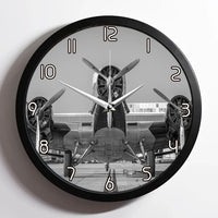 Thumbnail for Face to Face to 3 Engine Old aviation design on premium wood and metal wall clock.