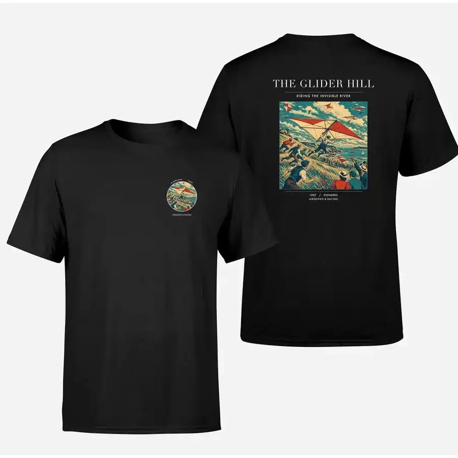 VINTAGE G4013 - The Glider Hill - Double-Side T-Shirt design on black double side t shirt