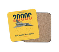 Thumbnail for Dassault Mirage 2000C RDI design on yellow 1 piece coaster
