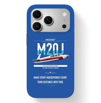 Thumbnail for Mooney M20J 201 design on blue magsafe iphone case, for iPhone 17 Pro