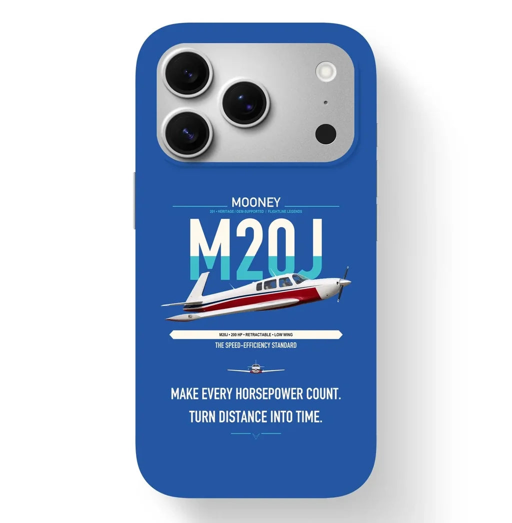 Mooney M20J 201 design on blue magsafe iphone case, for iPhone 17 Pro