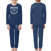 Thumbnail for Pilots Looking Down at People Since 1903 children pajamas - Dark Blue