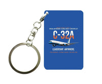 Thumbnail for C-32A SPECIAL AIR MISSION Key Chain design on blue key chain