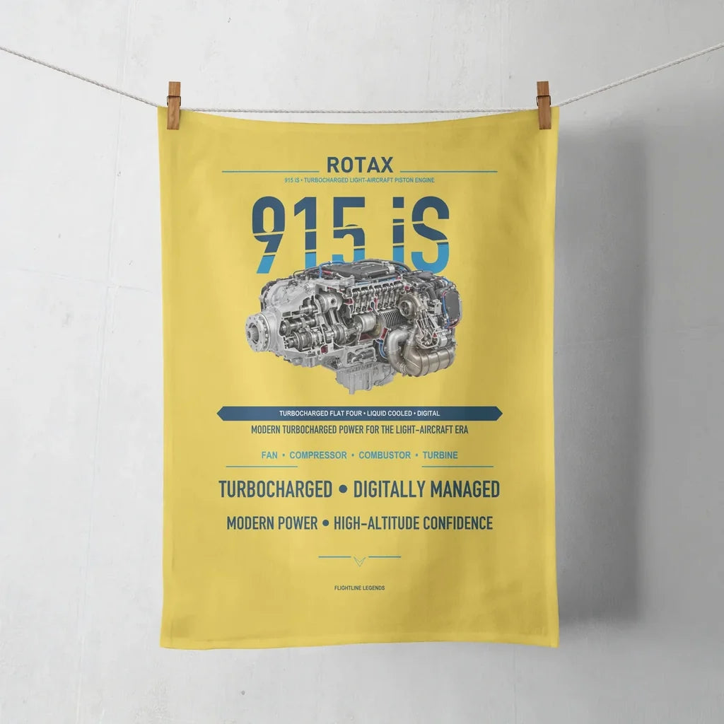 915 iS design on yellow towel