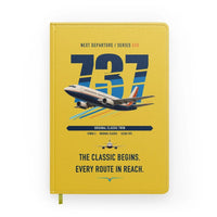 Thumbnail for Boeing 737-300 Classic design on yellow notebook