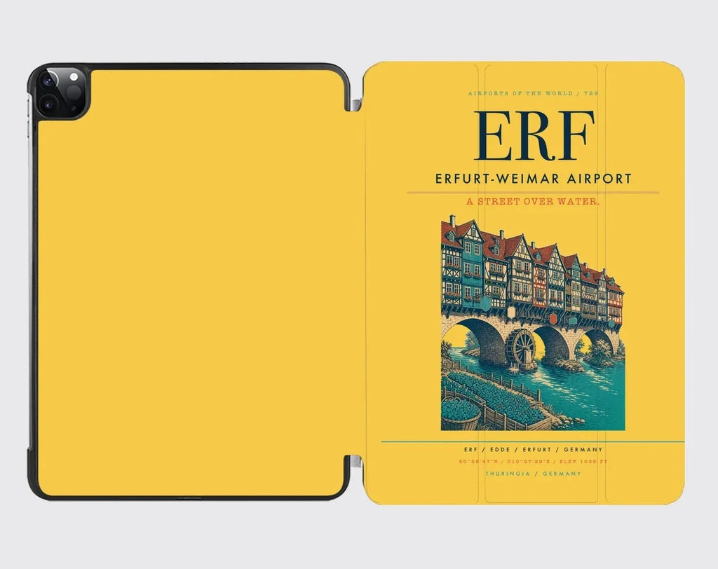 Erfurt-Weimar Airport (ERF) design on yellow ipad tablet case