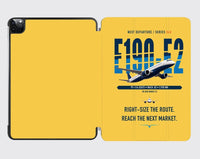 Thumbnail for Embraer E190-E2 design on yellow ipad tablet case
