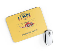 Thumbnail for SUBARU Bell 412EPX design on yellow rectangle mouse pad