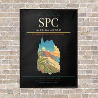 Thumbnail for La Palma Airport SPC vertical canvas print - framed - black background
