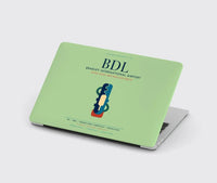 Thumbnail for Bradley International Airport (BDL) design on light green MacBook case
