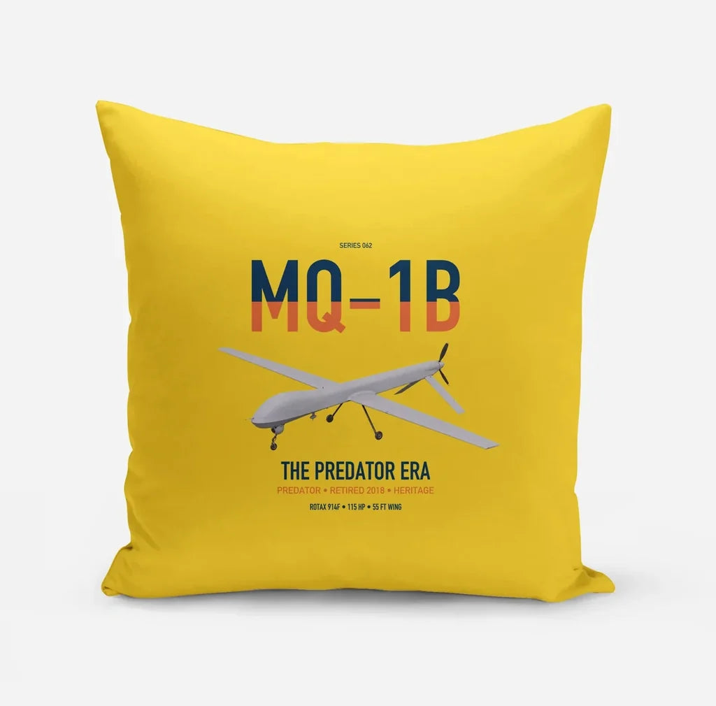 MQ-1B Predator design on yellow pillow