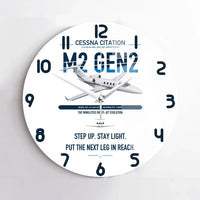 Thumbnail for Cessna Citation M2 Gen2 design on white no frame wall clock