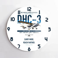Thumbnail for DHC-3 Otter design on white no frame wall clock