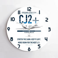 Thumbnail for Cessna Citation CJ2+ design on white no frame wall clock