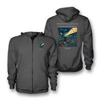 Thumbnail for VINTAGE G4425 - The Runway's Last Light - Premium Zipped Hoodie design on darkgray