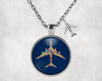 Thumbnail for Colourful Airplane Necklace - view 3