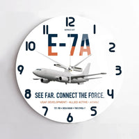 Thumbnail for E-7A Wedgetail design on white no frame wall clock