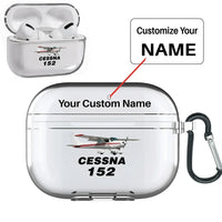 Thumbnail for The Cessna 152 AirPods Pro transparent case - With Buckle +Name