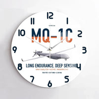 Thumbnail for MQ-1C Gray Eagle ER design on white no frame wall clock