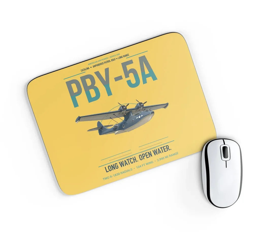 PBY-5A Catalina design on yellow rectangle mouse pad