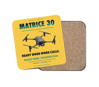 Thumbnail for DJI Matrice 30 design on yellow 1 piece coaster