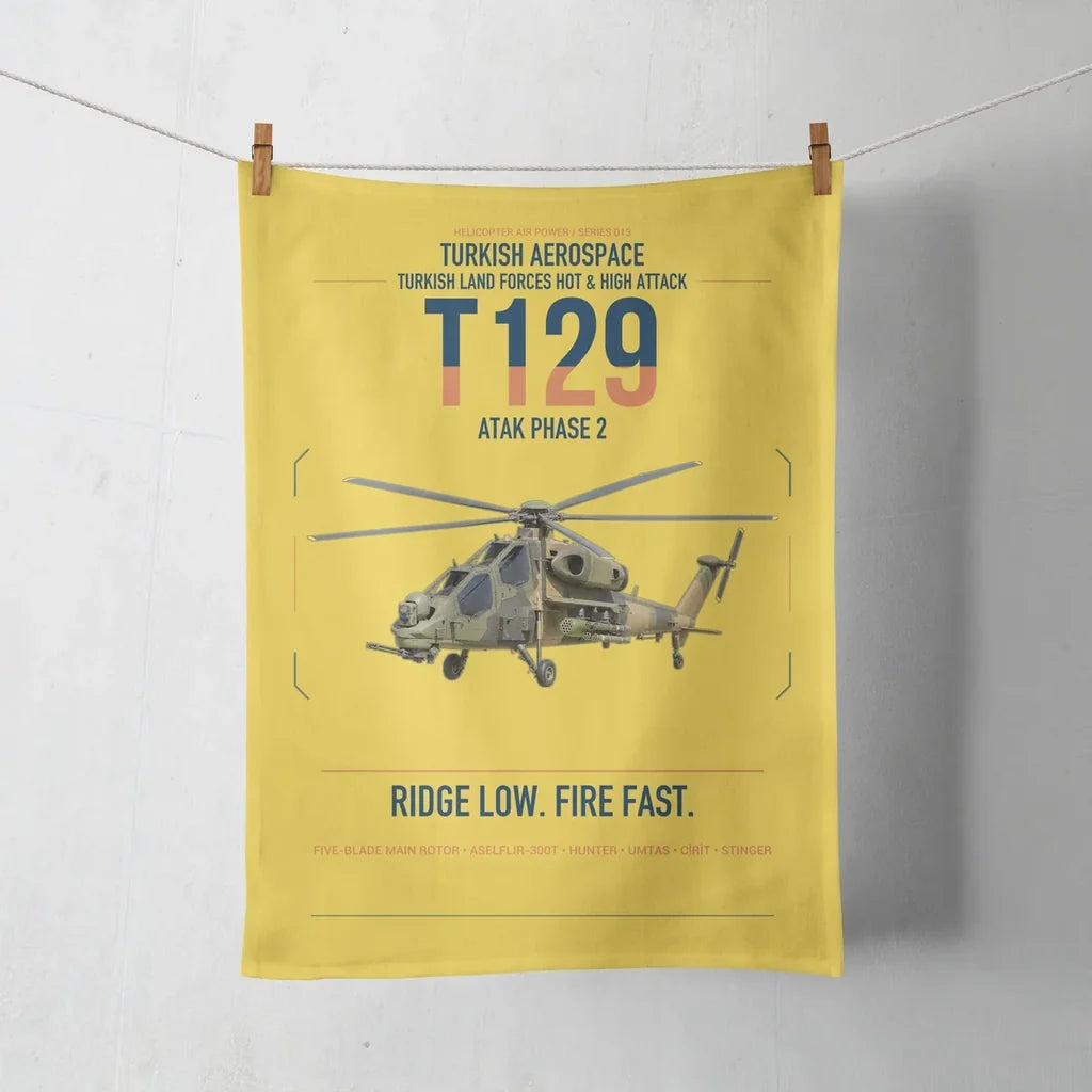 Turkish Aerospace T129 ATAK Phase 2 design on yellow towel