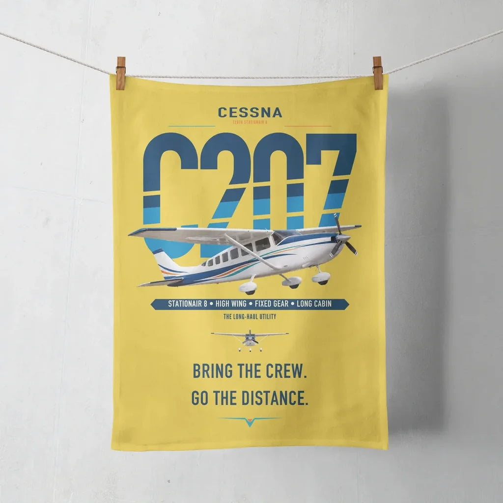 Cessna T207A Stationair 8 design on yellow towel