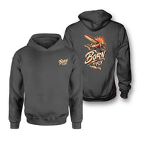 Thumbnail for SIGNAL 610 - Born To Fly V2 - Double-Side Hoodie design on dark gray double side hoodie